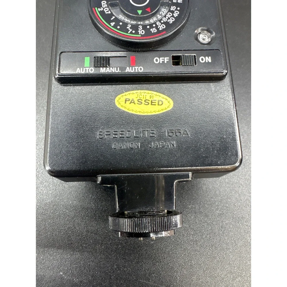 Canon Speedlite 155A Vintage Electronic Camera Flash with Case Tested Working